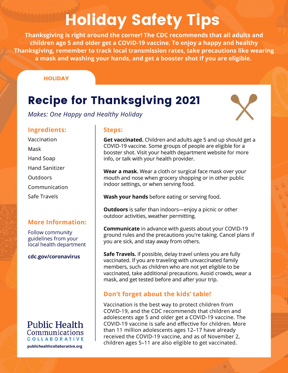 Recipe for a Safe Thanksgiving